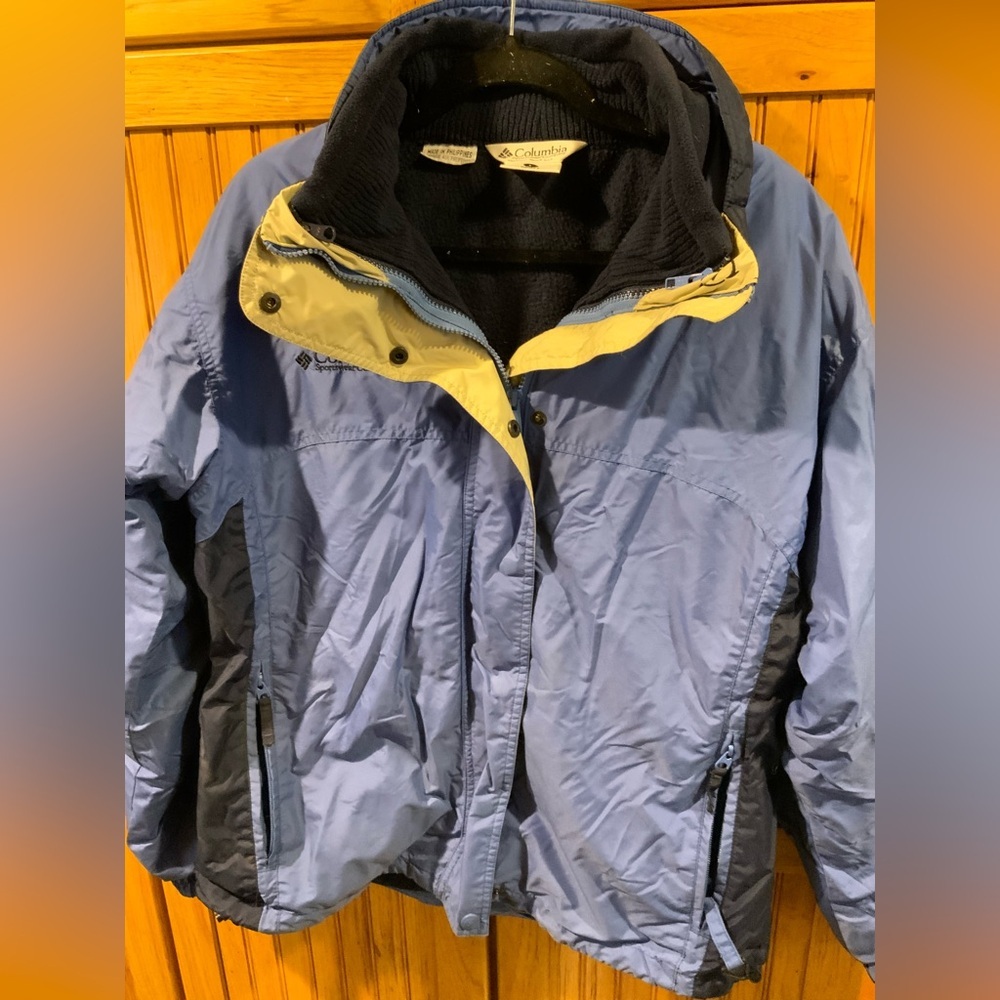 Columbia Two-Tone Blue and Yellow Jacket